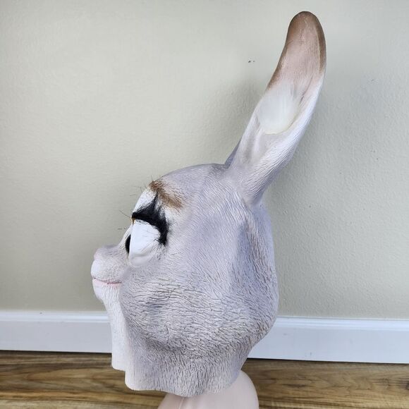 🔸️Deluxe Bunny Full Head Latex Costume Mask - Picture 9 of 16